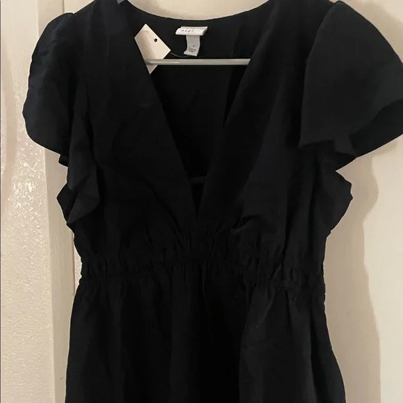 Flutter Short Sleeve Mini A Line Dress by a new day - Picture 9 of 10